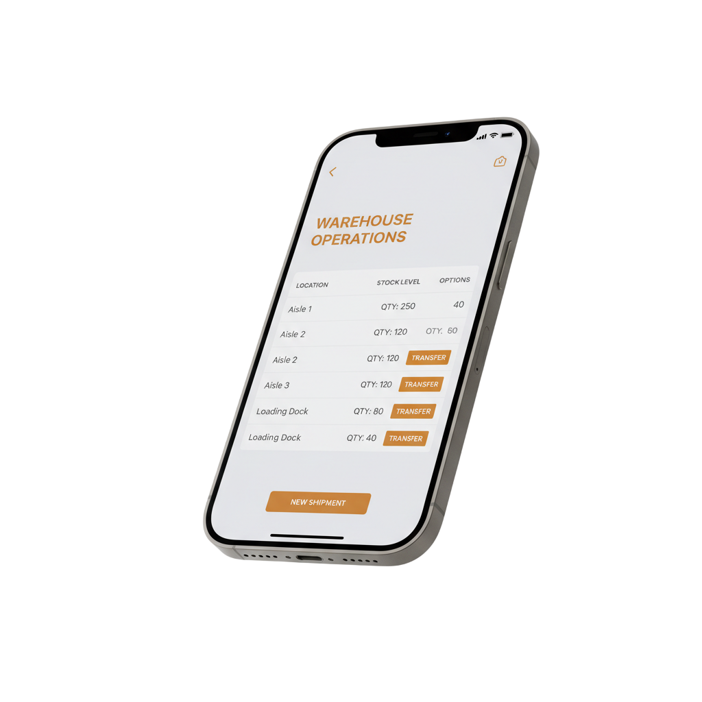 InventoryVerse Warehouse Management on iPhone 15